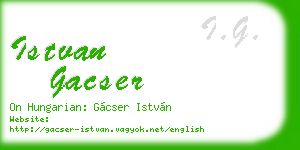 istvan gacser business card
