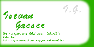 istvan gacser business card